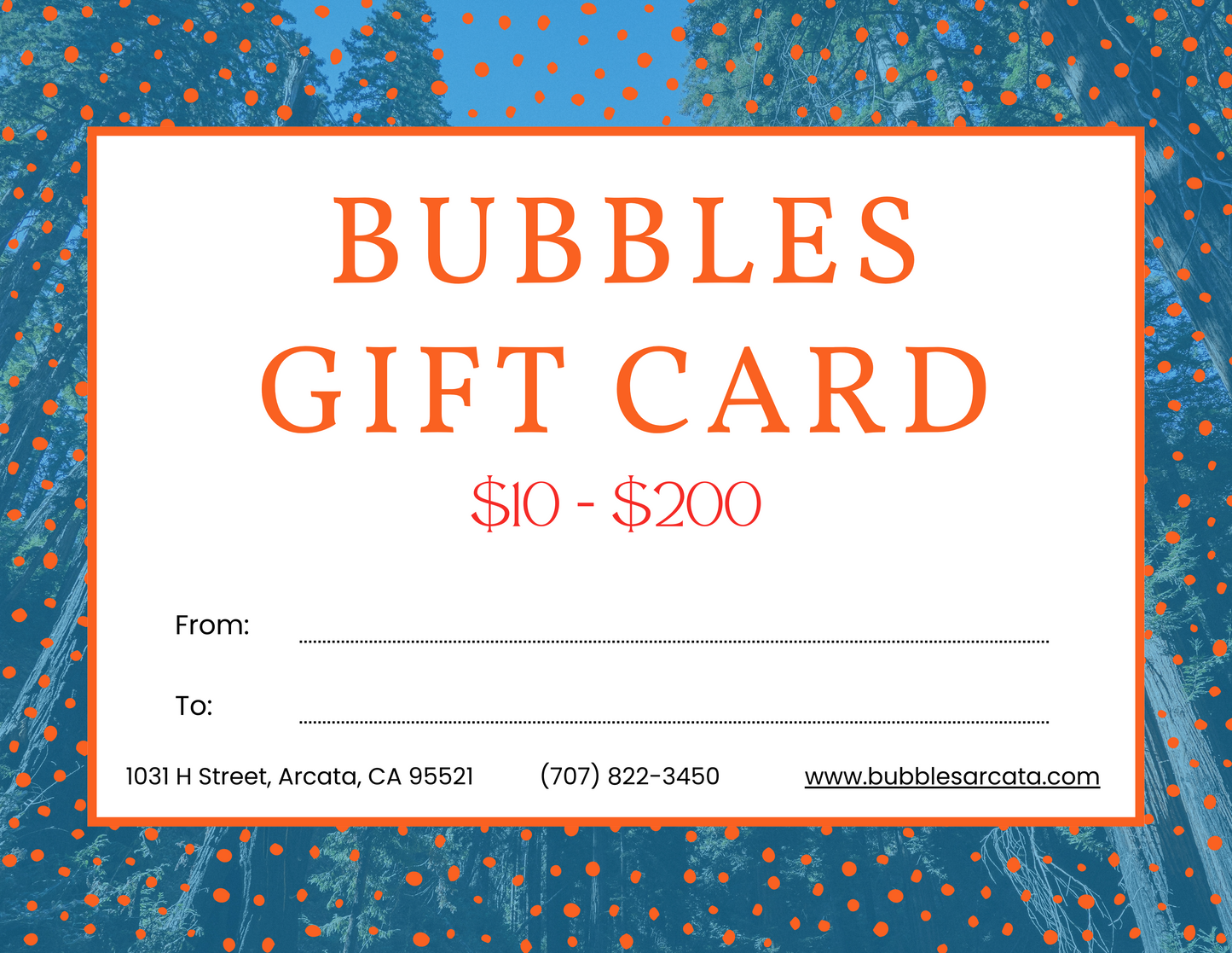 Bubbles Gift Card